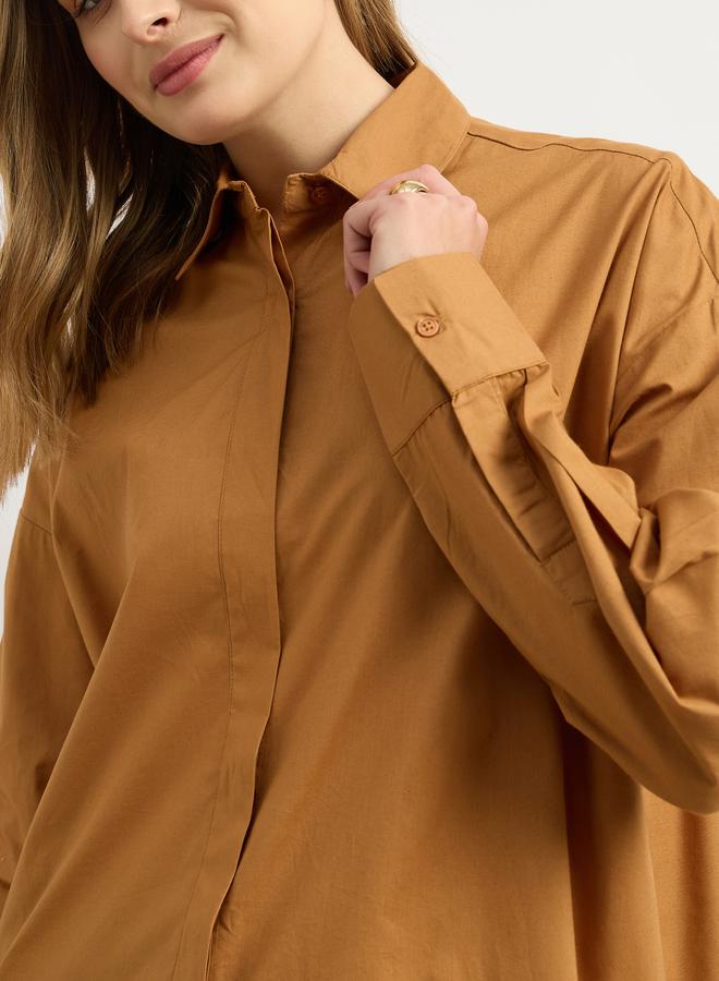 Styli Oversized Spread Collar Shirt  - Image 4