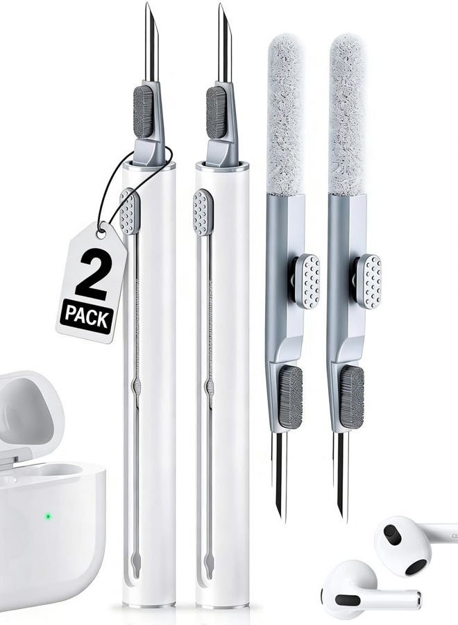 AKIKI Cleaner Kit for Airpods, Earbuds Cleaning kit for Airpods Pro 1 2 3, Phone Cleaner kit with Brush for Bluetooth Earbuds Cleaner, Wireless Earphones,iPhone,Laptop, Camera (White) - Image 1