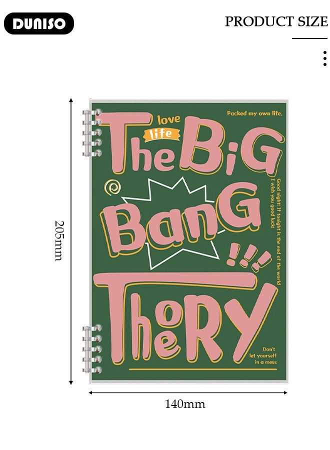 DUNISO A5 60 Pages Loose Leaf Notebook with Waterproof Case Simple Student Loose Leaf Paper Diary Round Hole Removable Loose-Leaf Notebook Business Notebook for Student Office Writing - Image 4