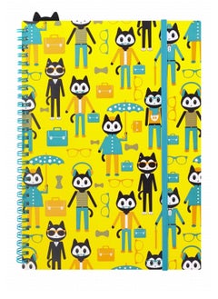 Foldermate B5 Size Spiral Notebook Cool Cate Design  - Image 1