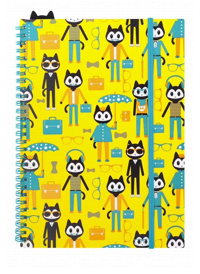Foldermate - B5 Size Spiral Notebook Cool Cate Design - Image 1