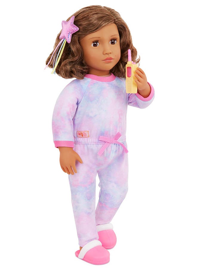 Our Generation Fashionable 18-inch Deluxe Pajama Girl Doll with Book and Accessories, Gifting Toys, Age 6+ years, Character-Luna - Image 5