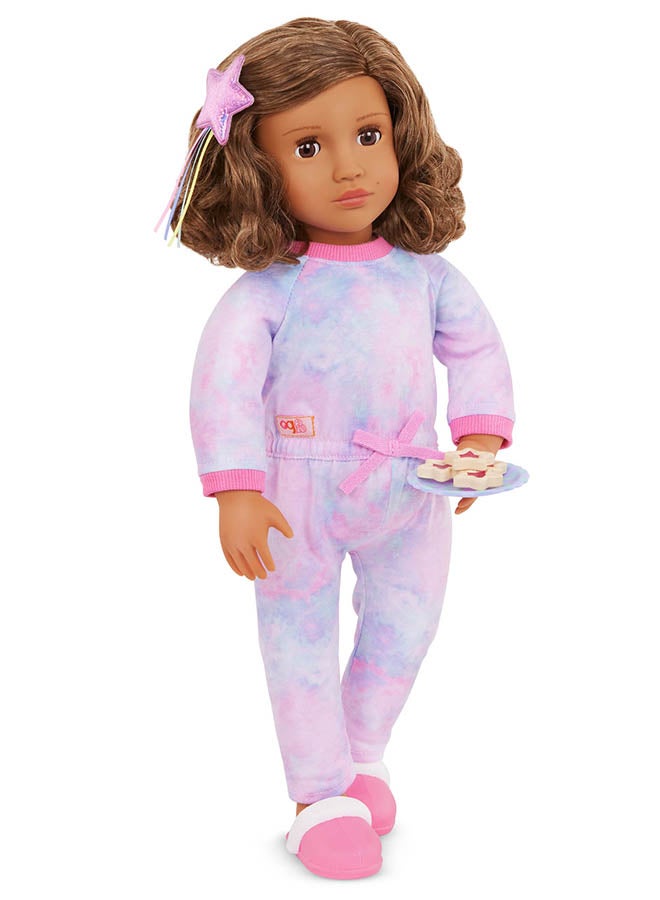 Our Generation Fashionable 18-inch Deluxe Pajama Girl Doll with Book and Accessories, Gifting Toys, Age 6+ years, Character-Luna - Image 3