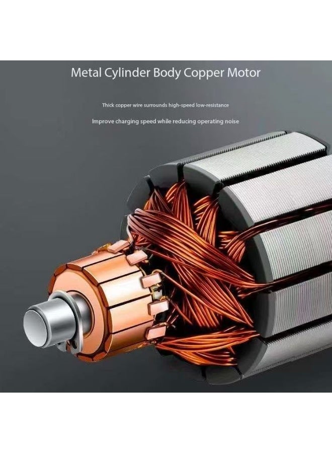 "مضخة هواء محمولة لإطارات السيارات مزودة بمقياس ضغط الهواء، ومضخة هواء 150 PSI، تتميز بأسطوانات مزدوجة شديدة التحمل مقاس 30 مم / نفخ سريع / قياس دقيق للضغط / إضاءة طوارئ / مقبض معدني، مزودة بمقياس ضغط، مناسبة لسيارات الدفع الرباعي، والمركبات الطرق الوعرة، والشاحنات، والمركبات المهنية الأخرى. " - Image 2