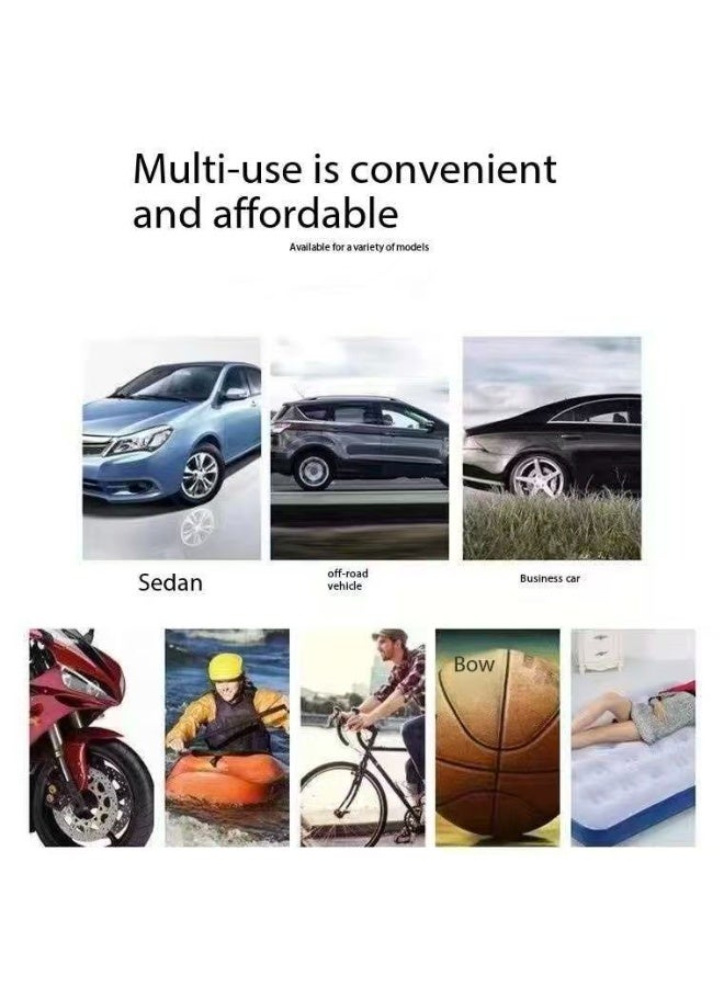 "مضخة هواء محمولة لإطارات السيارات مزودة بمقياس ضغط الهواء، ومضخة هواء 150 PSI، تتميز بأسطوانات مزدوجة شديدة التحمل مقاس 30 مم / نفخ سريع / قياس دقيق للضغط / إضاءة طوارئ / مقبض معدني، مزودة بمقياس ضغط، مناسبة لسيارات الدفع الرباعي، والمركبات الطرق الوعرة، والشاحنات، والمركبات المهنية الأخرى. " - Image 4