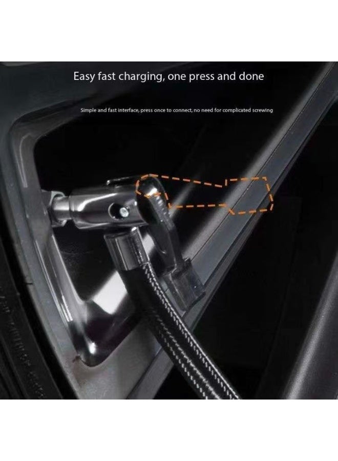 "مضخة هواء محمولة لإطارات السيارات مزودة بمقياس ضغط الهواء، ومضخة هواء 150 PSI، تتميز بأسطوانات مزدوجة شديدة التحمل مقاس 30 مم / نفخ سريع / قياس دقيق للضغط / إضاءة طوارئ / مقبض معدني، مزودة بمقياس ضغط، مناسبة لسيارات الدفع الرباعي، والمركبات الطرق الوعرة، والشاحنات، والمركبات المهنية الأخرى. " - Image 5