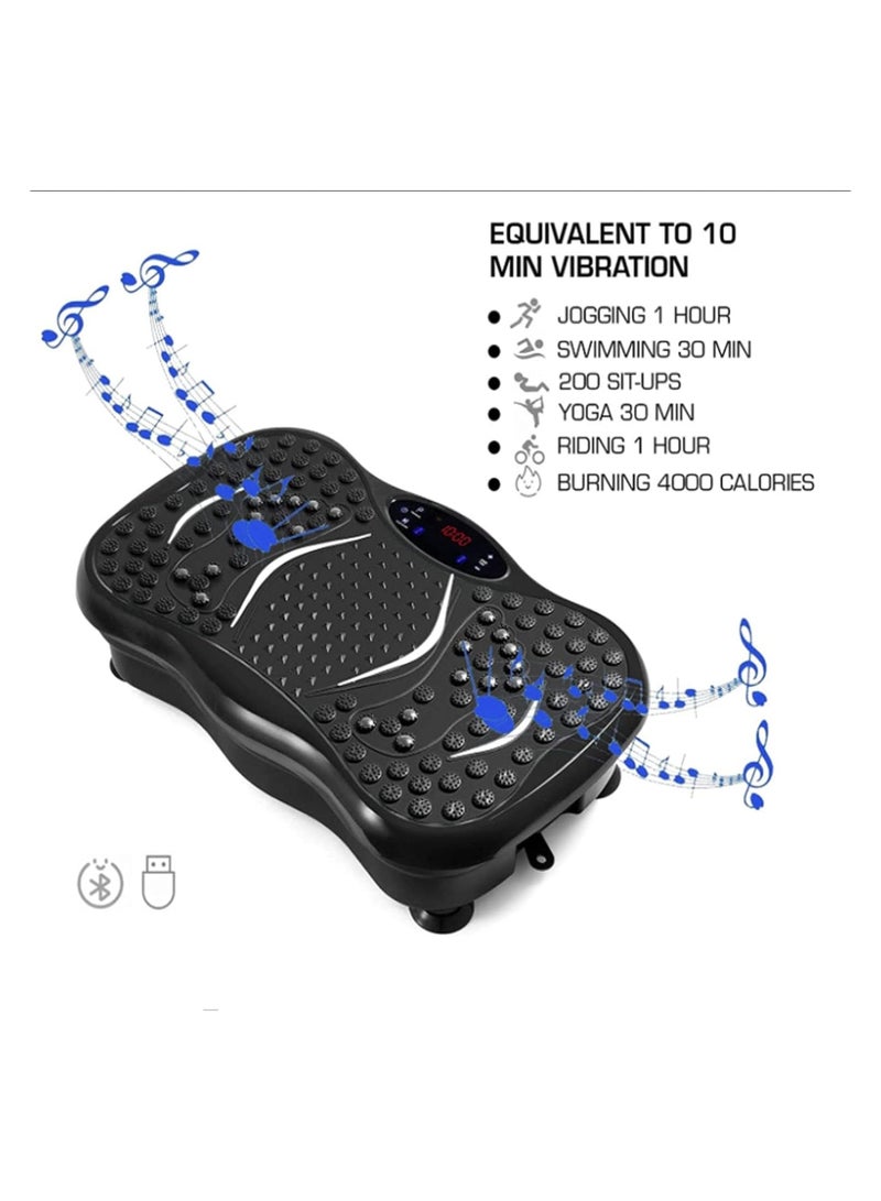 DubaiGallery آلة تمارين اهتزاز ثلاثية الأبعاد للجسم بالكامل منصة حركة اهتزازية ونبضية لفقدان الوزن وتشكيل الجسم ABS لياقة بدنية تخفيف الألم تدليك العضلات والأنسجة صالة رياضية منزلية لحرق السعرات الحرارية بشكل أسرع - Image 2