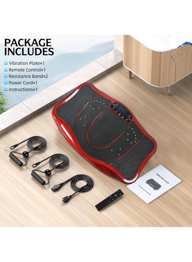 DubaiGallery 3D Vibration Plate Whole Body Exercise Machine Oscillation Pulsation Motion Platform Weight Loss Shaping ABS Toning Fitness Workout Pain Relief Muscles Massager Tissues Home Gym Burn Calories Faster - Image 5