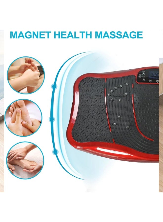 DubaiGallery 3D Vibration Plate Whole Body Exercise Machine Oscillation Pulsation Motion Platform Weight Loss Shaping ABS Toning Fitness Workout Pain Relief Muscles Massager Tissues Home Gym Burn Calories Faster - Image 4