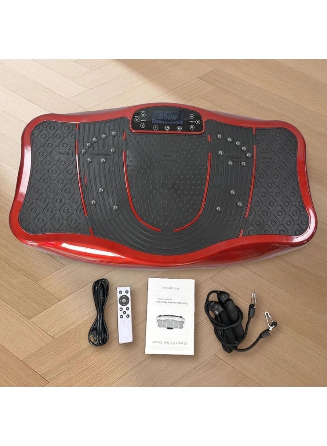 DubaiGallery 3D Vibration Plate Whole Body Exercise Machine Oscillation Pulsation Motion Platform Weight Loss Shaping ABS Toning Fitness Workout Pain Relief Muscles Massager Tissues Home Gym Burn Calories Faster - Image 2