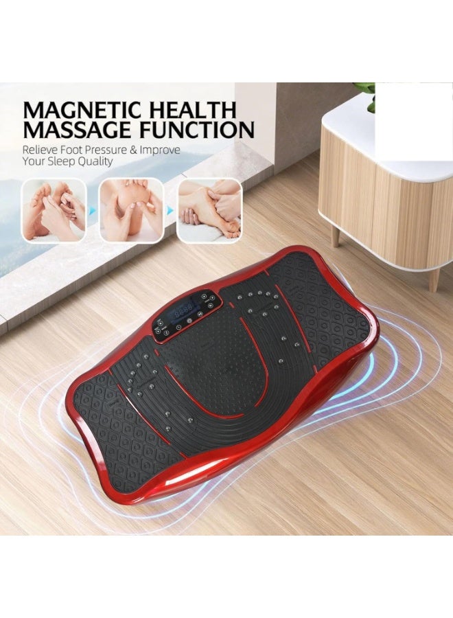 DubaiGallery 3D Vibration Plate Whole Body Exercise Machine Oscillation Pulsation Motion Platform Weight Loss Shaping ABS Toning Fitness Workout Pain Relief Muscles Massager Tissues Home Gym Burn Calories Faster - Image 3