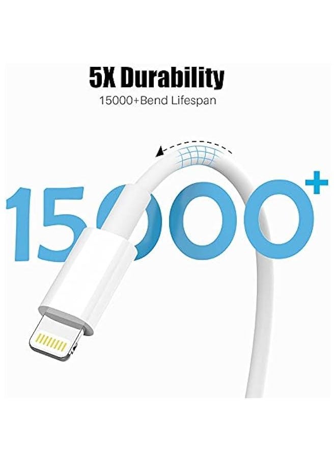 ماركة غير محددة شاحن ايفون 3 قدم من 4 قطع، 【معتمد من ام اف اي】 كيبل لايتنينج الى USB بطول 3 قدم، كيبل شحن سريع لايفون 14 برو ماكس/14/13 برو/12 برو/11/اكس ار/اكس اس/اكس/8/7/6، لايباد برو/اير/ميني- ابيض  - Image 2