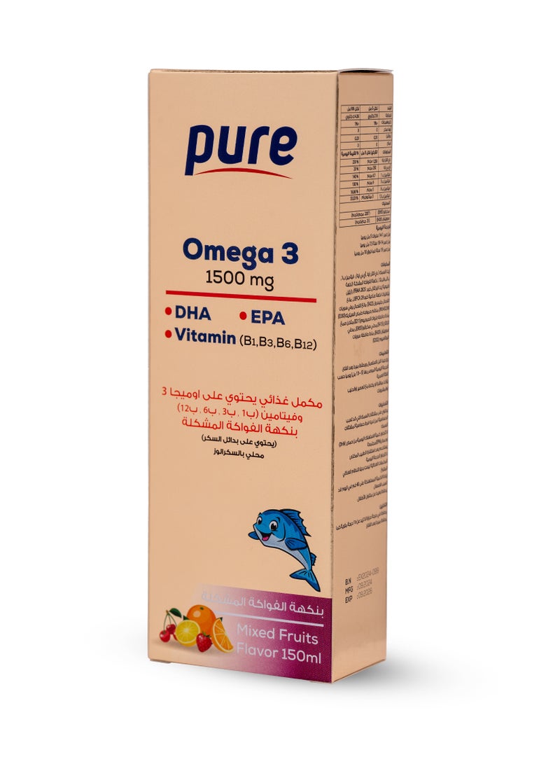 فارما بيور بيور أوميجا 3 شراب 1500 مجم - Image 1