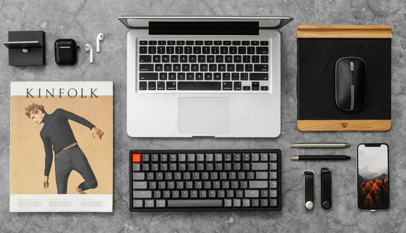 Keychron لوحة مفاتيح ميكانيكية للألعاب اللاسلكية Keychron K2 الإصدار 2، بلوتوث/USB سلكية مدمجة 84 مفتاح RGB LED مضاءة بإطار من الألمنيوم لنظامي Mac و Windows، مفتاح Gateron G Pro Blue - Image 4