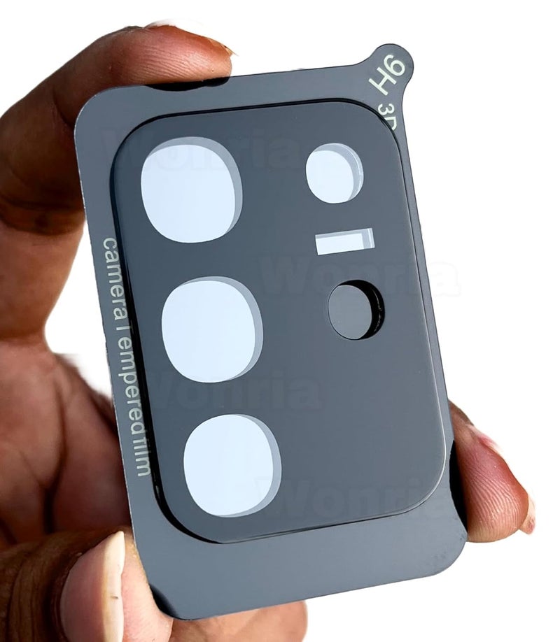 WonRia ® حزمة 1 - واقي عدسة الكاميرا الخلفية لهاتف Vivo Y31 Pro 5G - واقي زجاج الكاميرا [3D متميز] - أسود - Image 1