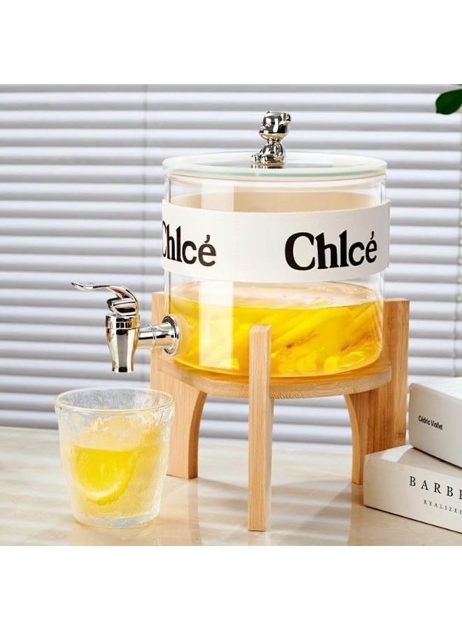 موزع مشروبات مثلجة وباردة مقاوم لدرجات الحرارة العالية للاستخدام المنزلي، موزع مشروبات باردة بهيكل سميك وسعة كبيرة مع صنبور، دلو عصير ومشروبات ثلجية بتصميم دب (الشكل 1، سعة 3.6 لتر) - Image 1