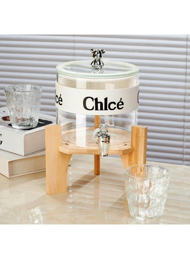 موزع مشروبات مثلجة وباردة مقاوم لدرجات الحرارة العالية للاستخدام المنزلي، موزع مشروبات باردة بهيكل سميك وسعة كبيرة مع صنبور، دلو عصير ومشروبات ثلجية بتصميم دب (الشكل 1، سعة 3.6 لتر) - Image 5