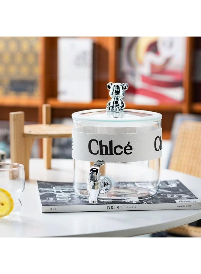 موزع مشروبات مثلجة وباردة مقاوم لدرجات الحرارة العالية للاستخدام المنزلي، موزع مشروبات باردة بهيكل سميك وسعة كبيرة مع صنبور، دلو عصير ومشروبات ثلجية بتصميم دب (الشكل 1، سعة 3.6 لتر) - Image 4