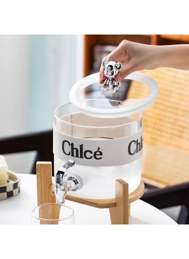 موزع مشروبات مثلجة وباردة مقاوم لدرجات الحرارة العالية للاستخدام المنزلي، موزع مشروبات باردة بهيكل سميك وسعة كبيرة مع صنبور، دلو عصير ومشروبات ثلجية بتصميم دب (الشكل 1، سعة 3.6 لتر) - Image 2