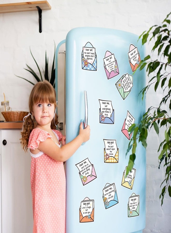 اني ديزاين مجموعة مغناطيسات ثلاجة AnyDesign مكونة من 12 قطعة، بتصميم بوهيمي أنيق، للتذكير اليومي، مقاومة للماء، تحمل عبارات تحفيزية إيجابية، هدية مثالية للمنزل والمطبخ والمكتب. - Image 5