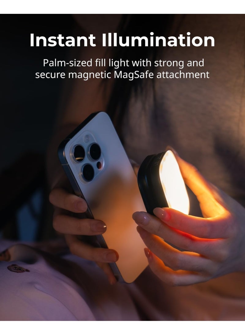 Relex Magnetic Selfie Light for iPhone, Phone Light with a Mirror, Instant Attachment for MagSafe, for Selfies, Video Conference, Black (White) - Image 4