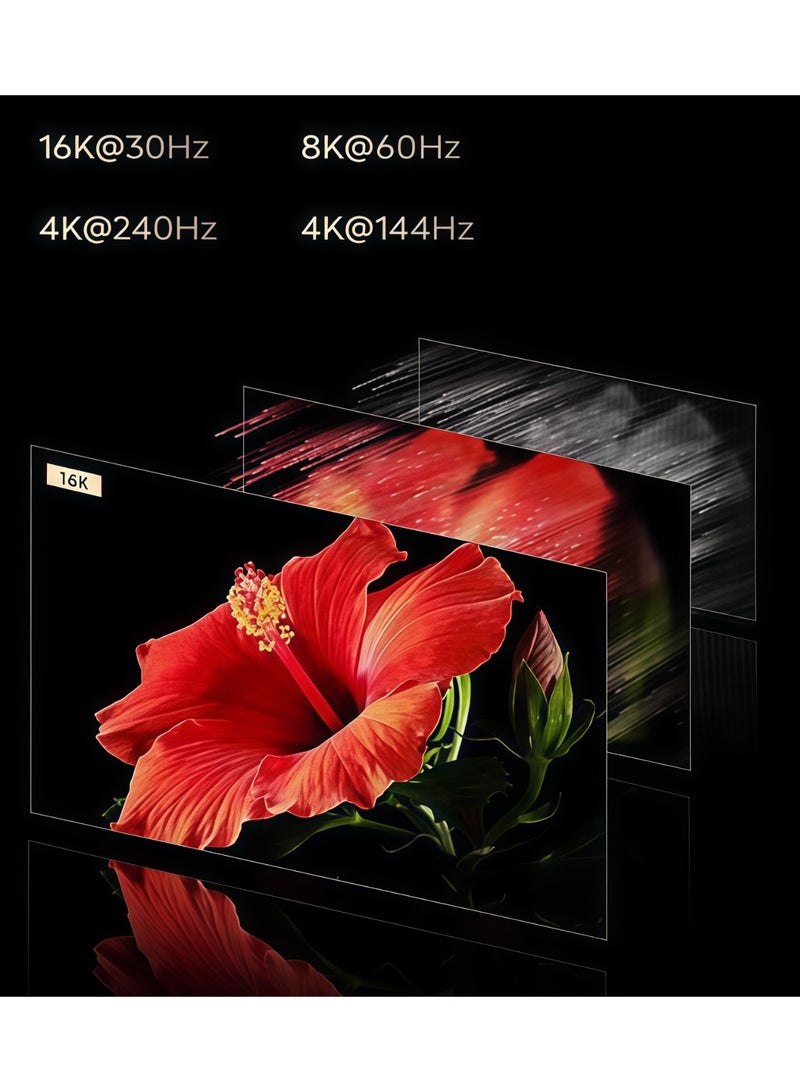 كابل تايب سي متوافق مع Thunderbolt 5 | نقل بيانات فائق السرعة 80 جيجابت في الثانية | يدعم إخراج الفيديو 16K/30Hz و8K/60Hz | شحن سريع للغاية PD3.1 بقوة 240 واط | طول 1 متر، سلك منسوج عالي الكثافة | متوافق مع Thunderbolt 5/4/3 وUSB4/3.2/3.1/3.0 - Image 4