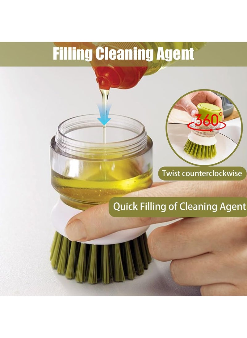 general Soap Palm Brush, Handheld Dish Soap Brush, Kitchen Dish Palm Brush, Mushroom Brush - Image 2