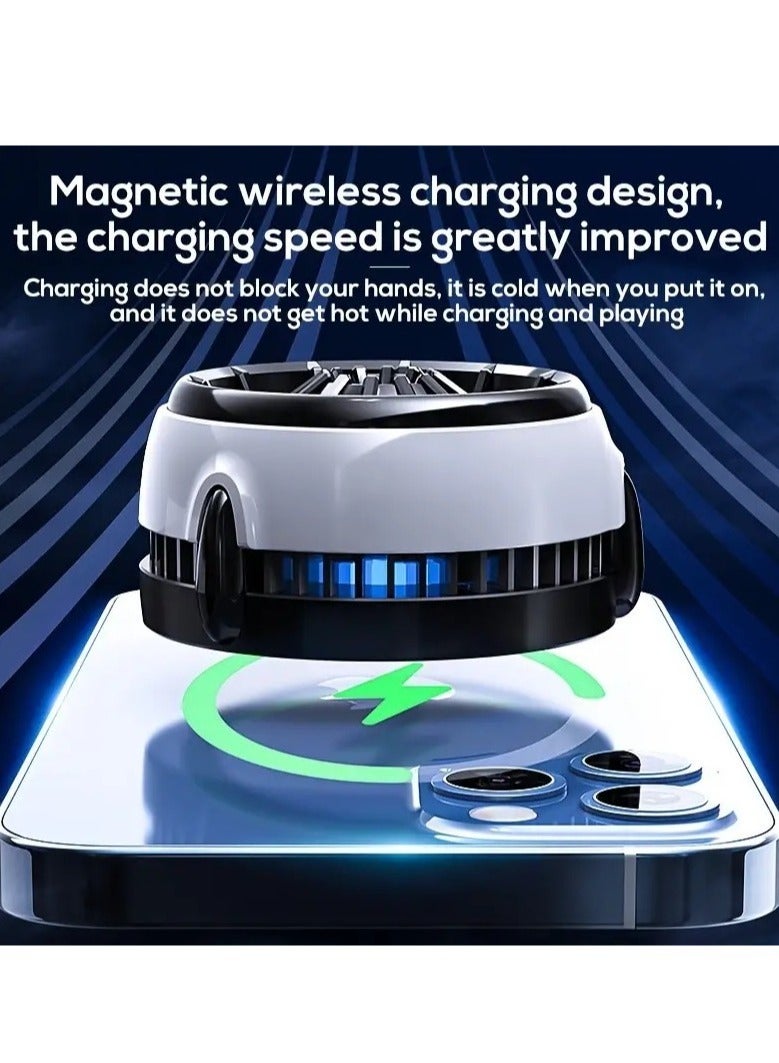 Memo CX03 Cell Phone Semiconductor Magnetic Cooling Fan Radiator with Wireless Charging Function for PUBG Game Cooler for IOS Android  - Image 3