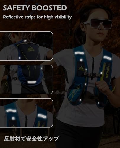 TRIWONDER Running Vest for Men Women Hydration Backpack Water Pack 5.5L Lightweight Runner Marathon Trail Hiking Cycling (Grey - Only Vest) - Image 5