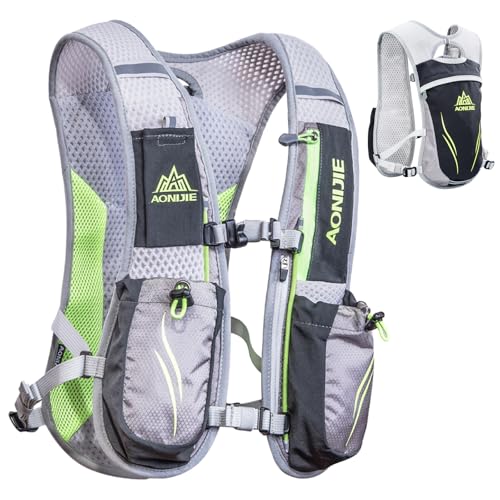 TRIWONDER Running Vest for Men Women Hydration Backpack Water Pack 5.5L Lightweight Runner Marathon Trail Hiking Cycling (Grey - Only Vest) - Image 1