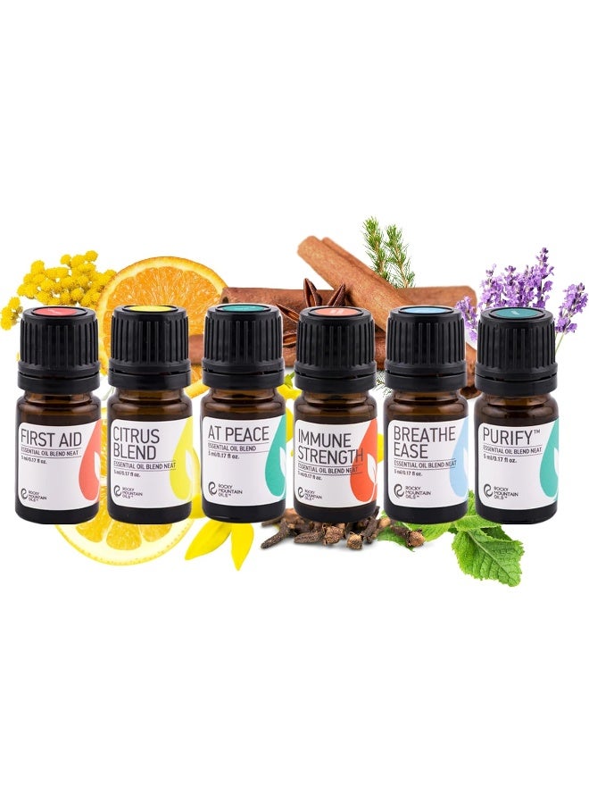 Rocky Mountain Oils - The Essentials Kit - Includes 100% Pure Lavender, Lemon, Orange, Peppermint, Tea Tree, and Rosemary Essential Oils - 5 ml Bottles - Image 3