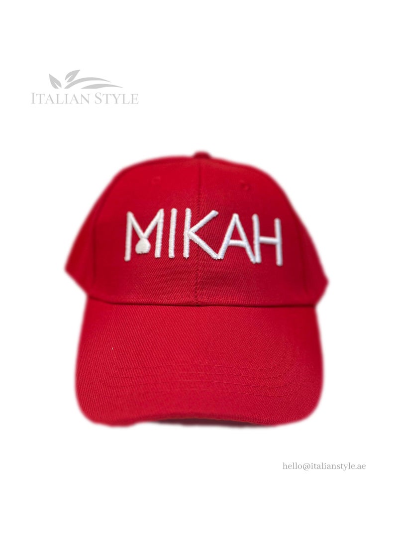 MIKAH Cap - Red Colour - Image 3