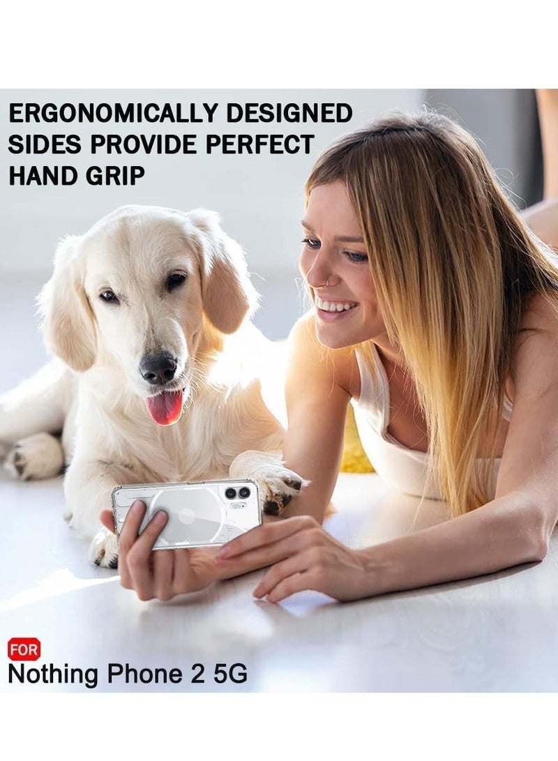 MUNTAQI Nothing Phone 2 Transparent Clear ShockProof Back Case for 360 Degree Protection | Ultra Clear Soft Silicone | Shock Proof Design | Back Cover Case for Nothing Phone - Image 5