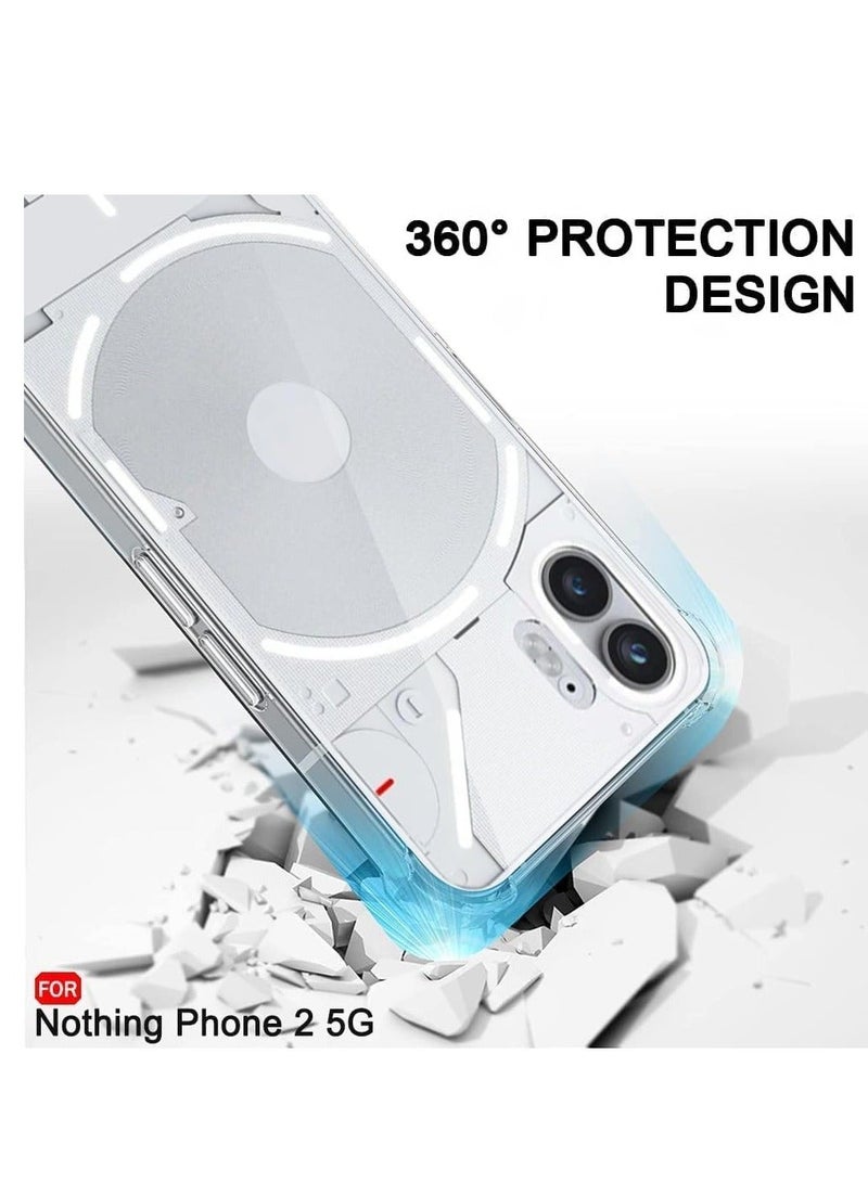 MUNTAQI Nothing Phone 2 Transparent Clear ShockProof Back Case for 360 Degree Protection | Ultra Clear Soft Silicone | Shock Proof Design | Back Cover Case for Nothing Phone - Image 4