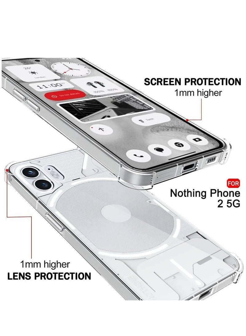 MUNTAQI Nothing Phone 2 Transparent Clear ShockProof Back Case for 360 Degree Protection | Ultra Clear Soft Silicone | Shock Proof Design | Back Cover Case for Nothing Phone - Image 3