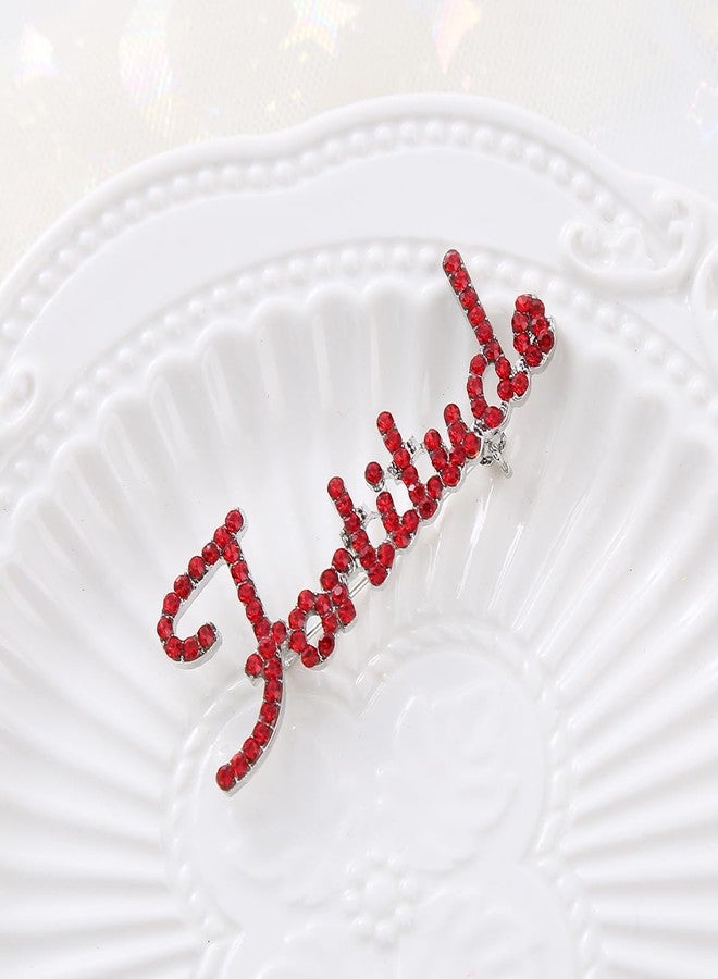 HUSURU Sorority Gifts Jewelry Red Rhinestone Greek Letter Fortitude Brooch Delta Pin Social Group Inspired Fashion DST Society Women Jewelry - Image 3