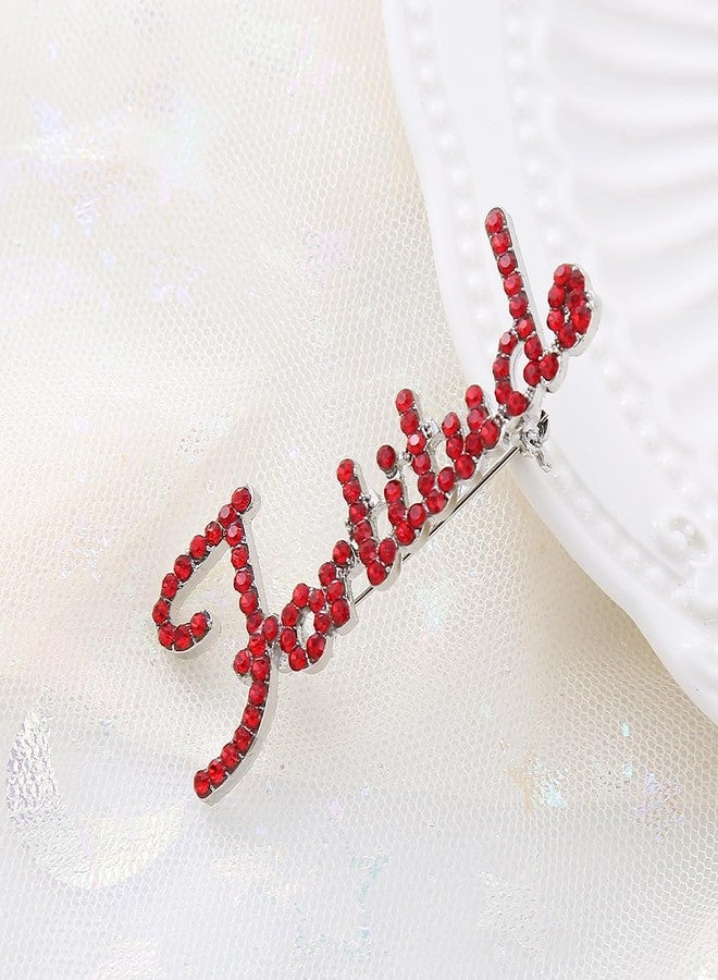 HUSURU Sorority Gifts Jewelry Red Rhinestone Greek Letter Fortitude Brooch Delta Pin Social Group Inspired Fashion DST Society Women Jewelry - Image 2