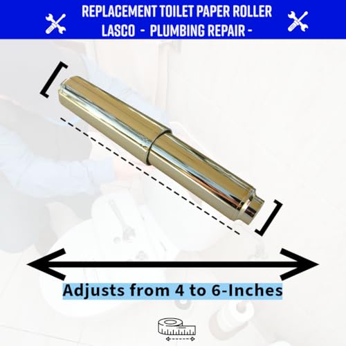 Simpatico 35-7041 Spring Loaded Plastic Replacement Toilet Paper Roller, Polished Brass - Image 2