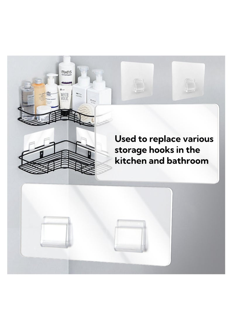 نوفولان ملصقات بديلة لاصقة لرفوف الحمام، 30 قطعة، شرائط لاصقة متينة لخطافات الحمام ومنظمات المطبخ - خطافات تثبيت على الحائط - 20 قطعة 7 سم × 15 سم و10 قطع 7 سم × 7 سم - Image 4