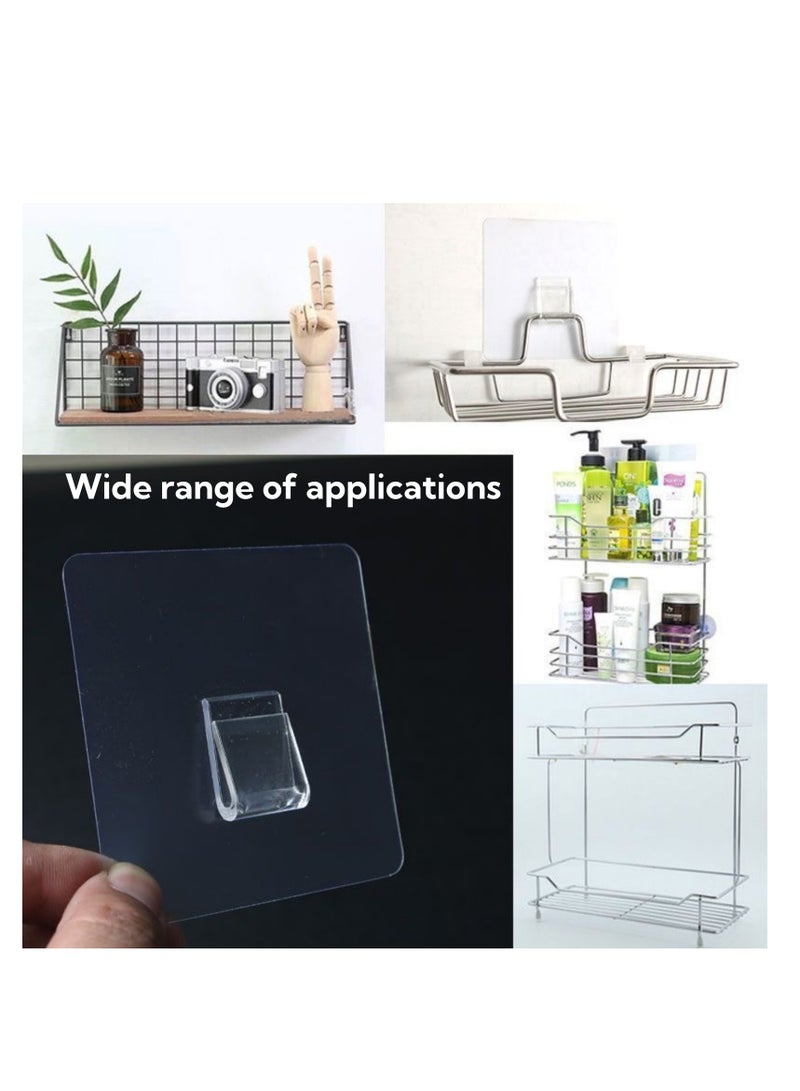 نوفولان ملصقات بديلة لاصقة لرفوف الحمام، 30 قطعة، شرائط لاصقة متينة لخطافات الحمام ومنظمات المطبخ - خطافات تثبيت على الحائط - 20 قطعة 7 سم × 15 سم و10 قطع 7 سم × 7 سم - Image 5