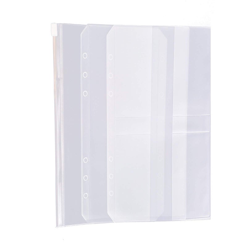 Chris.W A5 Refills - 3 Pack 40 Sheets Colorful Grid Binder Paper, 3 Pcs Binder Pockets, 1 Page Marker - 6 Hole Notebook Inserts for A5 Binder Notebook Planner - Image 4