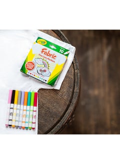 Crayola Fabric Markers, Fine Line, 10 Count  - Image 1