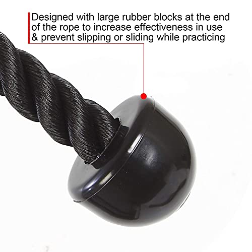 LIVOX® Heavy Duty Single Tricep Rope Multi Exercise Pull Down/Extension Gym Cable Machine Attachment (Imported) Triceps Bar - Image 4