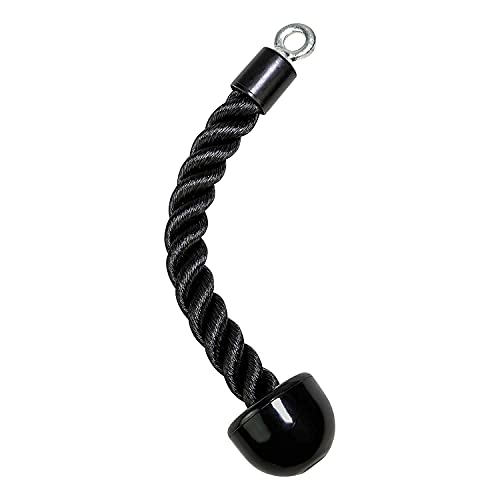LIVOX® Heavy Duty Single Tricep Rope Multi Exercise Pull Down/Extension Gym Cable Machine Attachment (Imported) Triceps Bar - Image 1