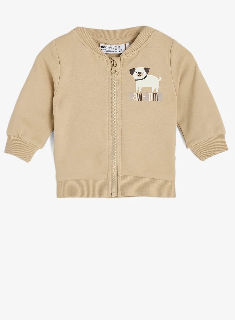 NAME IT Infant Graphic Zipup Cardigan