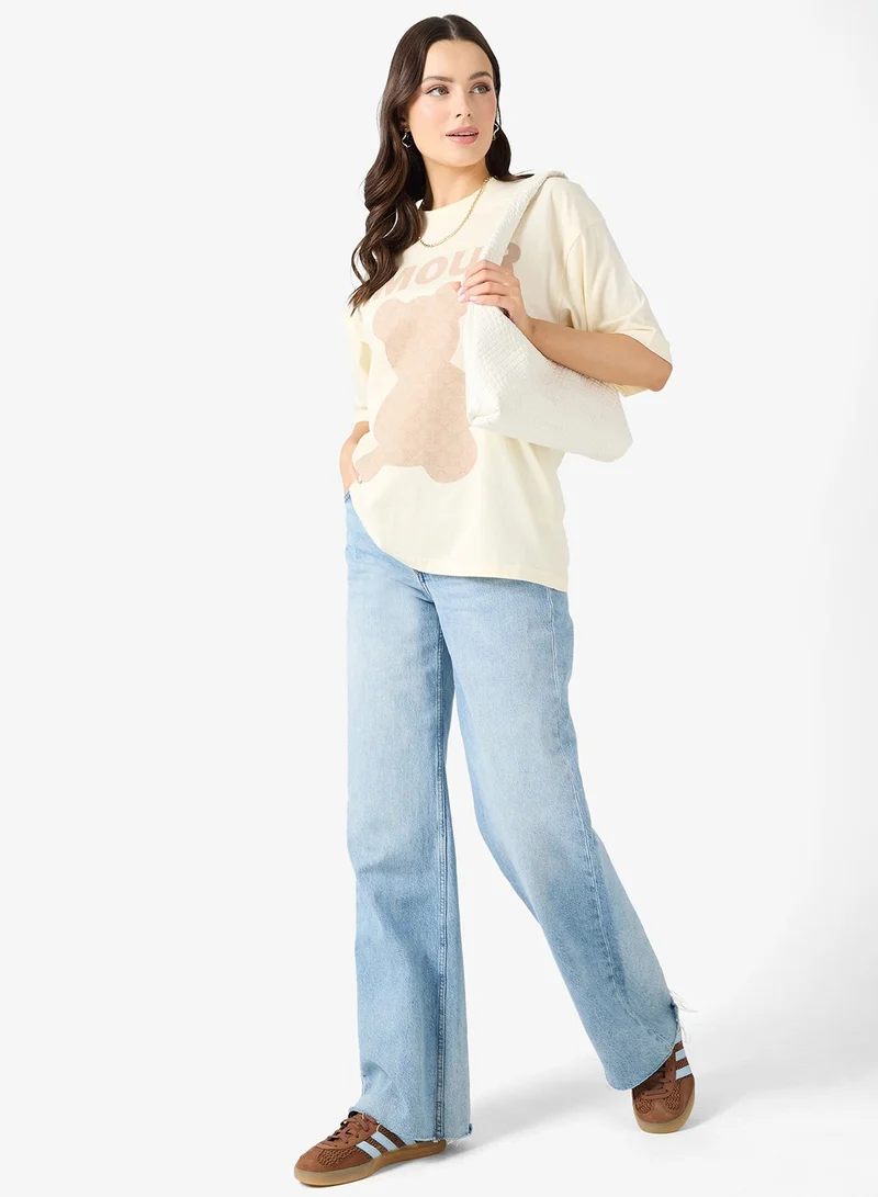 Ginger Cotton Oversize Graphic T-shirt