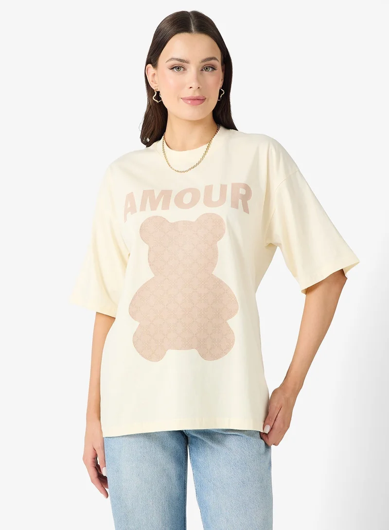 Ginger Cotton Oversize Graphic T-shirt
