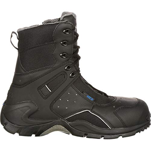 ROCKY 1st Med Carbon Fiber Toe Puncture-Resistant Side-Zip Waterproof Public Service Boot, Black, Size 9.5(WI) - Image 2