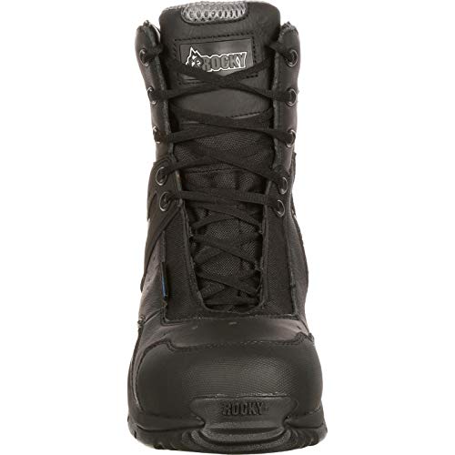 ROCKY 1st Med Carbon Fiber Toe Puncture-Resistant Side-Zip Waterproof Public Service Boot, Black, Size 9.5(WI) - Image 4