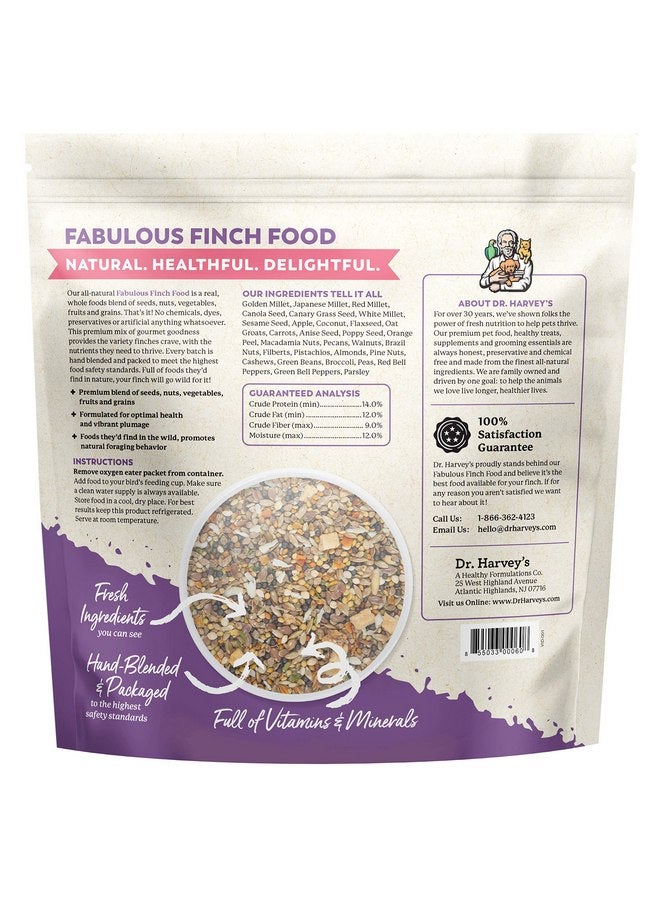 دي آر. هارفي طعام دكتور هارفي الرائع للطيور في المغذي الخارجي والطيور الداخلية - طعام طيور ممتاز مع البذور والمكسرات والفواكه والخضروات للطيور (4 أرطال) - Image 5